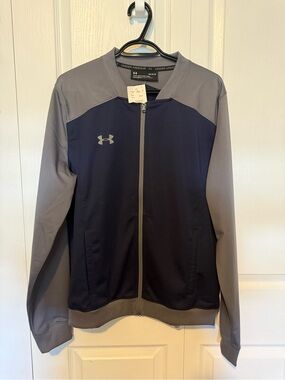 Under Armour Navy and Gray Lightweight Full-Zip Jacket
